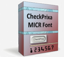 Screenshot of CheckPrixa MICR E13B Font 1.24